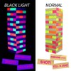 Drinking Games for Adults Party, Black Light Tumble Tower -Glowing