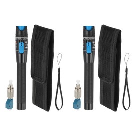 PATIKIL 5mW Visual Fault Locator Fiber Optic, 2Pcs 650nm Fiber Optic Red Light Tester Pen with 2.5mm Universal Connector FC Male to LC Female for SC/FC/ST/LC Network Cable Testing