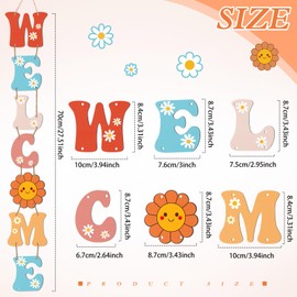 Yousoontic Welcome Sign for Classroom Door, Hanging Welcome Back to School Vertical Signs for Classroom Doors, Walls and Indoor Decor(Retro)