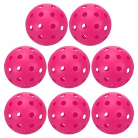 PATIKIL Outdoor Pickleball Balls 40 Holes Pickleball 8 Pack Pickleball Balls for Amateurs Indoor and Outdoor Sport, Rose Red