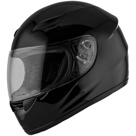 Duke Helmets DK-110 Full Face Motorcycle Helmet, Medium, Gloss Black
