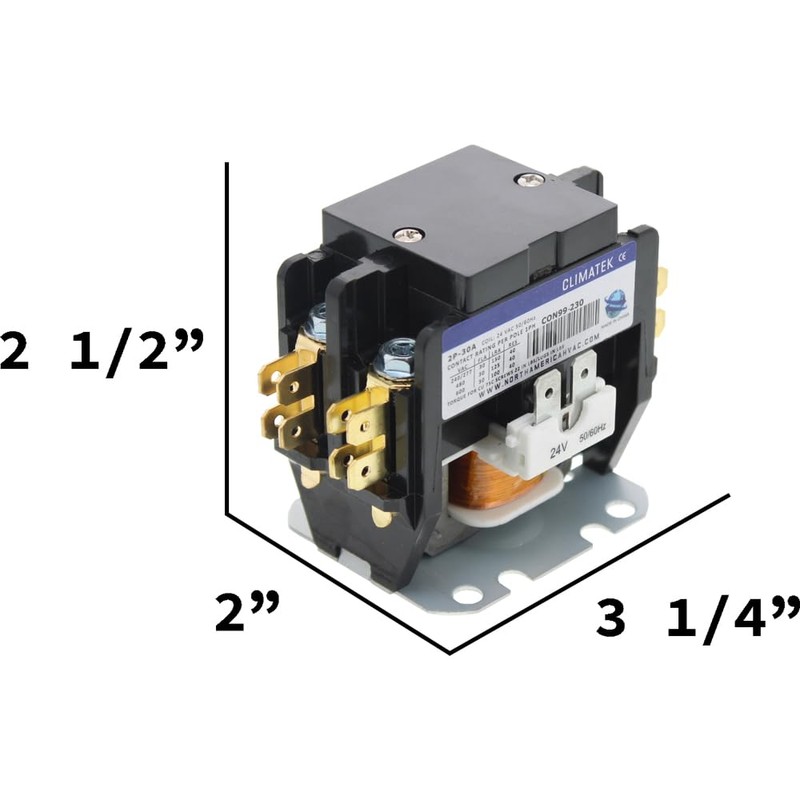 Packard C230A 2 Pole 30 Amp Contactor 24 Volt Coil