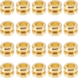 Cuentas de Metal Dorado 20 de Cuerda para Cuerda Guitarra Acústica Accesorio Práctico y Portátil para Partes de Guitarra Duraderas