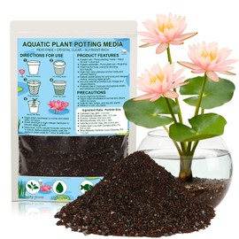 Aquatic Plant Soil for Water Lily & Lotus – Clay-Based, Nutrient-Rich Pond Plant Growing Medium, Ideal for Small Ponds & Water Gardens, Safe for Fish & Aquatic Life 2LB