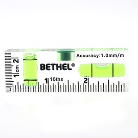 BETHEL Small Level Mini Bubble 90°/180°Spirit Level,Magnetic 2.95 Inch Shatterproof Cross Check Pocket Level Picture Hanging Levels Tools for Machinist,Construction & Household
