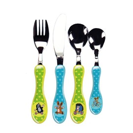 Trötsch Der kleine Maulwurf Besteckset Maulwurf Fahrzeuge: Kindergeschirr Maulwurf Pauli Kinderbesteck Besteck für Kinder