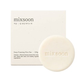 mixsoon Deep foaming Rice Bar 3.5 Ounce | Foaming facial cleanser with rice powder | Deep cleansing | Hypoallergenic clinical tested | Zero waste foam cleanser