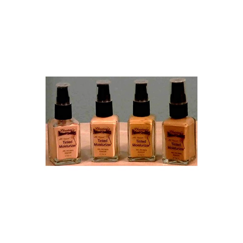 Tinted Moisturizer All Natural Herbal Liquid Foundation - 1oz. Dark