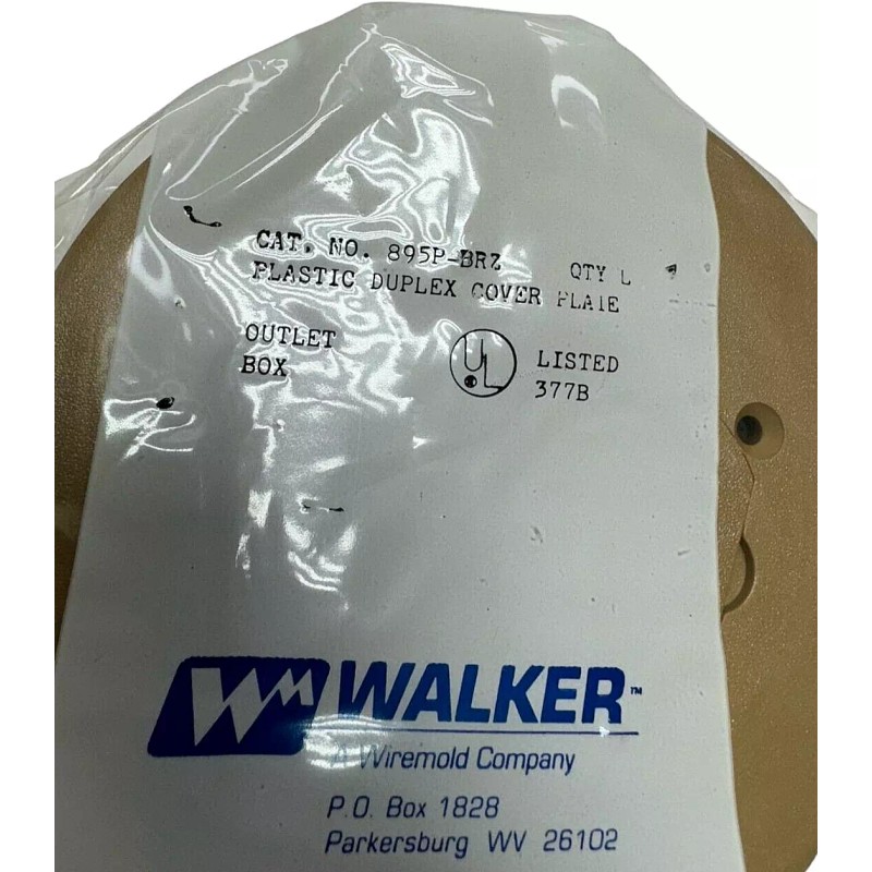 Walker 895P-BRZ Bronze Plastic Duplex Floor Box Cover Plate w/two
