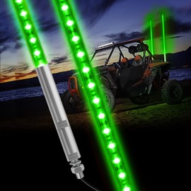 4FT LED Whip Light, DING.PAI 1.2M Green LED Lighted Whip Antenna for UTV ATV RZR Can-Am Off-Road Vehicle Truck (1 PC)