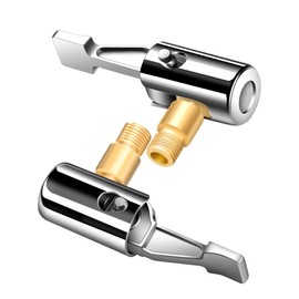 EVOULTES 2-Packs Lock On Air Chuck Tire Inflator Hose Adapter, Metal Locking Tire Chuck with Standard Tire Valve Thread, No Leakage Tire Inflating Hose Nozzle for Portable Tire Pump/Air Compressor