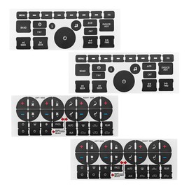 AC Dash Button Repair Sticker Decal, Ruined Faded A/C Control Buttons Replacement Accessories for 07-14 GM, Chevy, Dash Switch Label, Car Interior Radio Button Fixing Stickers for Car SUV Truck (4PCS)