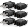 6 Pack of European to US Plug Adapter, Plug Converter,