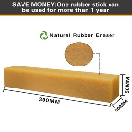 Sruhrak Sanding Belt Cleaning Block 50 mm x 50 mm x 300 mm for Cleaning Sanding Belts and Sanding Discs | High-Quality Natural Rubber Construction | A Must Have Sandpaper Cleaning Block