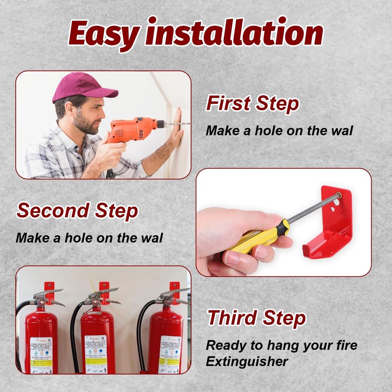 24 Pack Fire Extinguisher Mount Universal Bracket 5 to 40