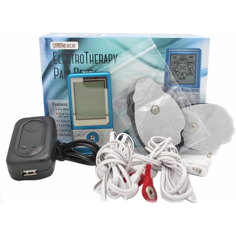 Santamedical Tens Unit Electronic Pulse Massager with Rechargeable Battery