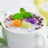 Small sago, coconut milk, sago dew, sago grains, raw mango