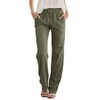 SEMARO Womens Casual Linen High Waist Pants Drawstring Loose Fit