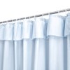 Light Blue Ruffle Shower Curtain Farmhouse Fabric Cloth Shower Curtains