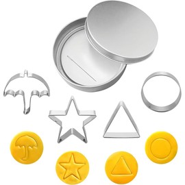 COYUN Ausstechformen Set 7 Stück Keksausstecher Edelstahl Ausstecher Rund Herz Stern Blüten Ausstechform Mini Ausstecher Cookie Cutter für Keks Fondant Plätzchen