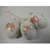 Set of 3 Easter Eggs Easter Decoration Ceramic with Flowers