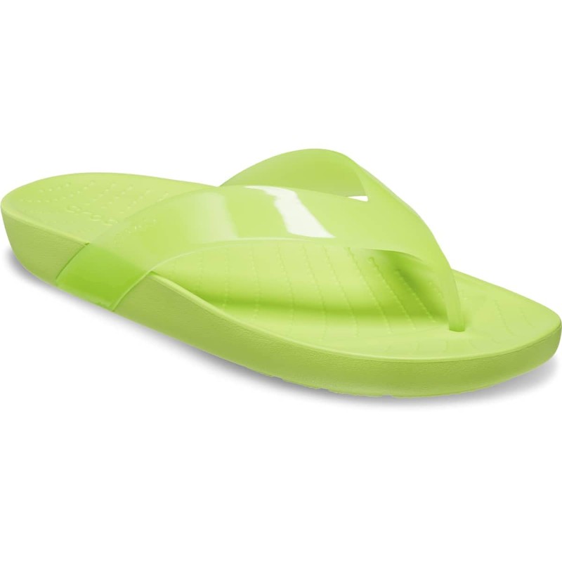 Crocs Women's Splash Flip Flops, limeade