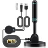 TV Antenna, Indoor Antenna, Compatible with 4K, 360 Degree Rotation,