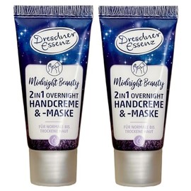 Dresdner Essenz 2-in-1 Overnight Hand Cream and Mask Midnight Beauty 2 x 20 ml Pack of 2