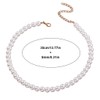 LuLiyLdJ 1 Pack Women Pearl Necklaces Short Round Faux Pearl