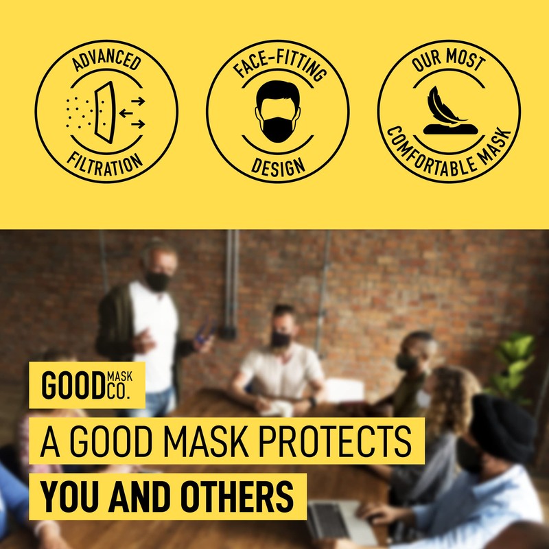 Good Mask Co.Good Comfort Adult Face Masks FFP2 Mask, Disposable