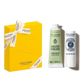 Galleria L'Occitane Gift Almond Hand Cream Sheer Stick Lip Balm Duo / 갤러리아 록시땅 기프트 아몬드 핸드크림 시어 스틱 립밤 듀오