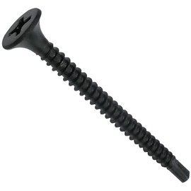 AERZETIX - C48412 - Set of 100 Self-Drilling Screws Drywall Screws for Plasterboard Diameter 3.5 x 45 mm - Countersunk Head - Cross Slot - DIN 18182 - Made of Blackened Steel