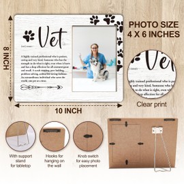 Vet Definition Photo Frame, Veterinarian Appreciation Gifts For Women Men Animal Doctor Vet Nurse Vet School Graduate, Vet Gifts For Birthday Christmas, Vet Picture Frame For Home Decor -10