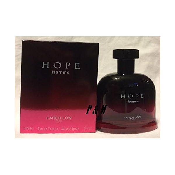 HOPE Homme for Men by Karen Low 3.4 oz / 100 ml EDT Natural Spray