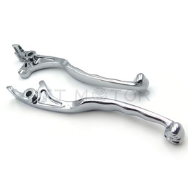 HTTMT MT241-010- Chrome Brake Clutch Skull Hand Levers Compatible with Kawasaki Vulcan 1500 1600 2003-2008