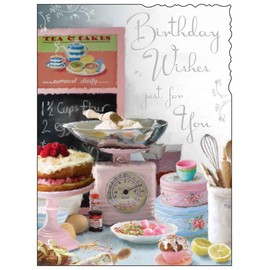 Jonny Javelin Baking Cakes Birthday Card