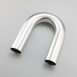 KRD PERFORMANCE KRD PERFORMANCE 45mm (1.75") OD, Leg Length 4" (100mm), 180 Degree Bend Elbow 1.75 Inch 6061 Aluminum Pipe Tube Intercooler Pipe High Class Brushed Treatment Tight Radius Air Intake Tube