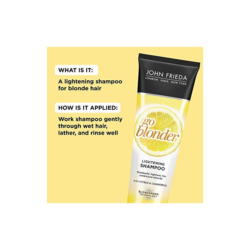 John Frieda Sheer Blonde Go Blonder Lightening Shampoo, 8.3 Ounces