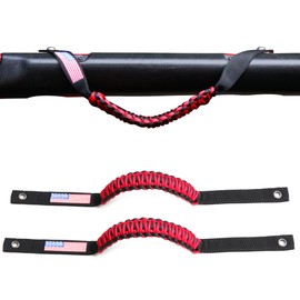 RERPRO - Tiradores de barra para puerta delantera compatibles con Jeep Wrangler JL 2/4 puertas 4XE Gladiator JT 2018-2024, accesorios interiores, mango de agarre de paracaídas, función de