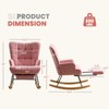 Furniliving Nursery Rocking Chair Modern Armchair Upholstered Glider Rocking Chair