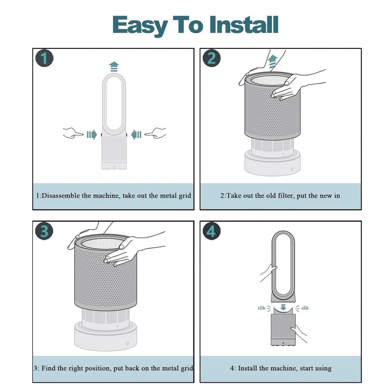 HEPA Filter Replacement Compatible with Dyson HP01 HP02 HP03 DP01