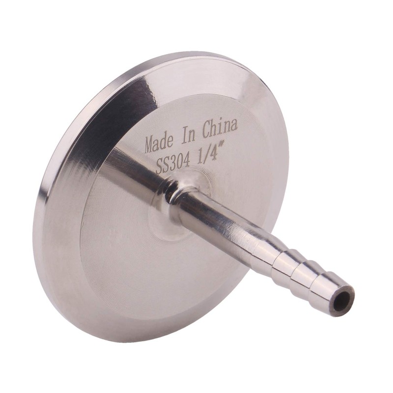 DERNORD 1.5" Tri Clamp to 0.5" Hose Barbed Adapter SUS304