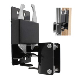 Evylnorrs 2 Way Lockable Gate Latch Two Way Fence Gate Latch for Metal Gates Livestock Cattle Gate Latches Gate Hardware for Farms, Ranches, Pet Cages, Fences, Stables, Silver