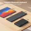 MEETION Bluetooth Foldable Keyboard with Touchpad and Number Pad, Black