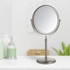 JERDON Two-Sided Tabletop Makeup Vanity Mirror - 5X-1X Magnification &