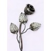 UHRIG Wrought Iron Rose, Decorative Flower Made of Steel, Garden