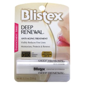Blistex Deep Renewal Lip Protectant - Bálsamo protector solar, 0.13 onzas (paquete económico de 11)