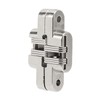 4Pcs Mini Zinc Alloy Cross Hidden Hinge 180 Degree Swing