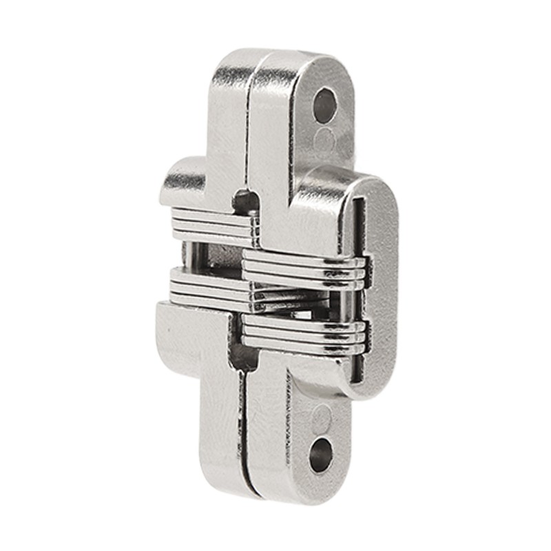 4Pcs Mini Zinc Alloy Cross Hidden Hinge 180 Degree Swing