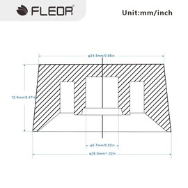 FLEOR Gitarrenknöpfe für LP & SG E-Gitarrenteile, Weiß, 4 Stück